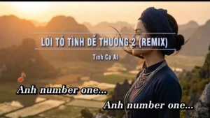 Lời Tỏ Tình Dễ Thương 2 (Remix Tone Nam) – Tình Ca AI