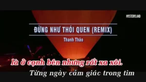 Đừng Như Thói Quen (Remix) – Thanh Thảo