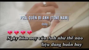 Phải Quên Đi Anh (Tone Nam) – Chilly