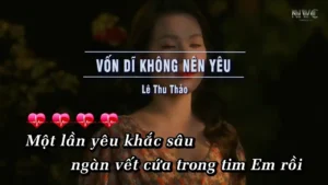 Vốn Dĩ Không Nên Yêu – Lê Thu Thảo